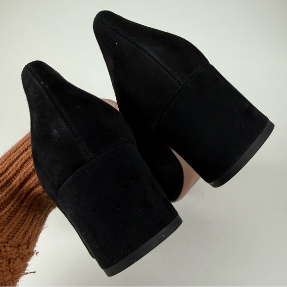 Franco Sarto Salino Square Toe Pumps Womens 10M Black Suede Block Heel NEW main image 3